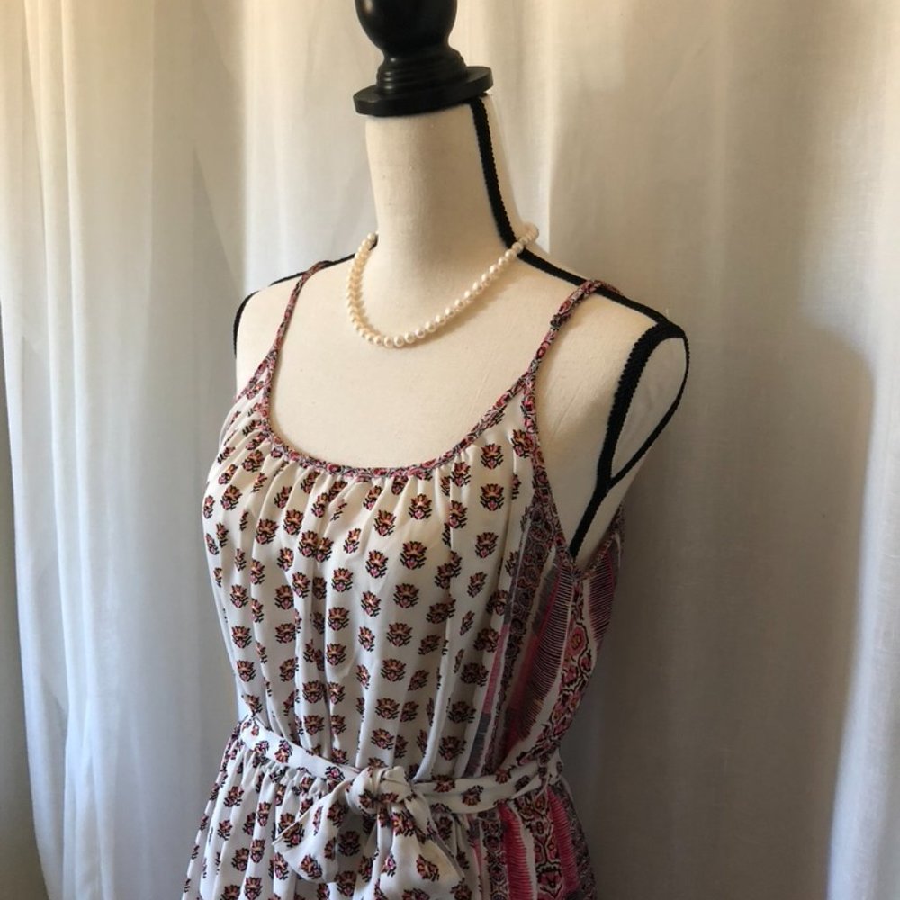 Pink and White Floral Maxi Dress